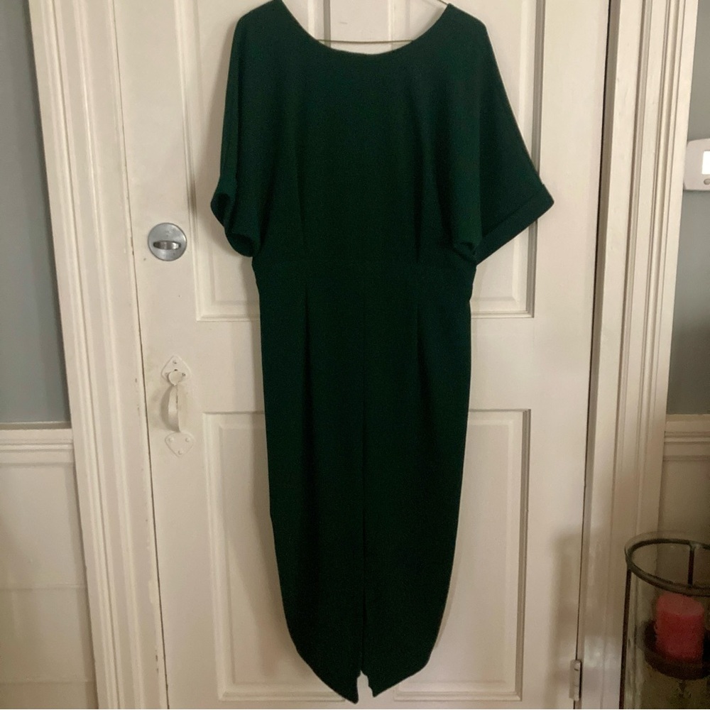 ASOS Short Sleeve Midi Dress - Dark Green - 12